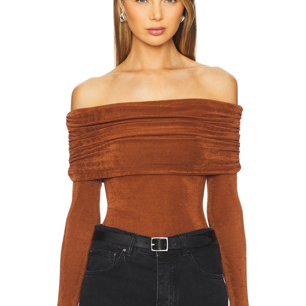 Off-Shoulder Rust Top